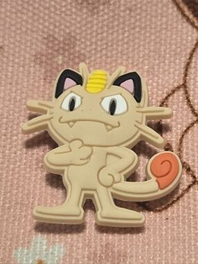 3/$10 Meowth Confident Pose Croc Charm